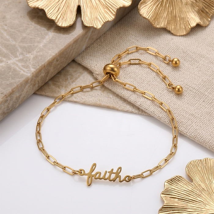 Faith Paperclip Bracelet